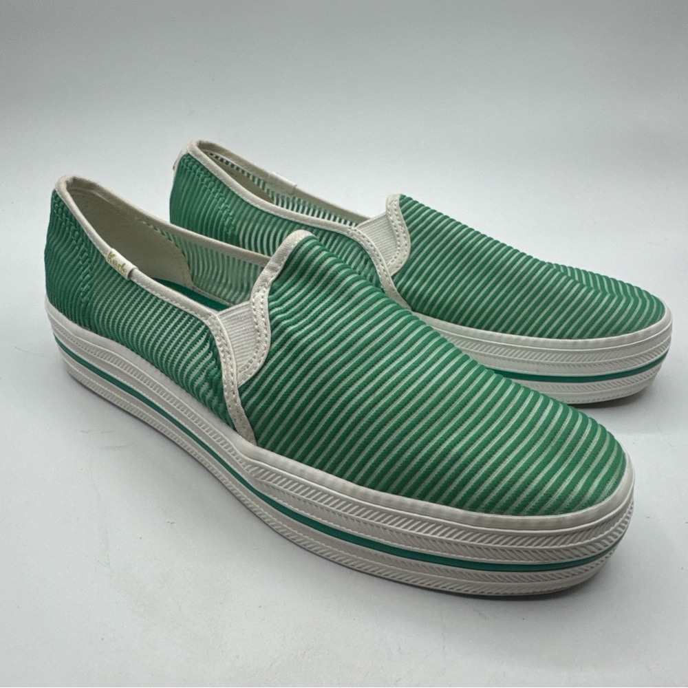 Keds x Kate Spade New York Sneakers Triple Decker Green Slip-On WF65112 8.5US